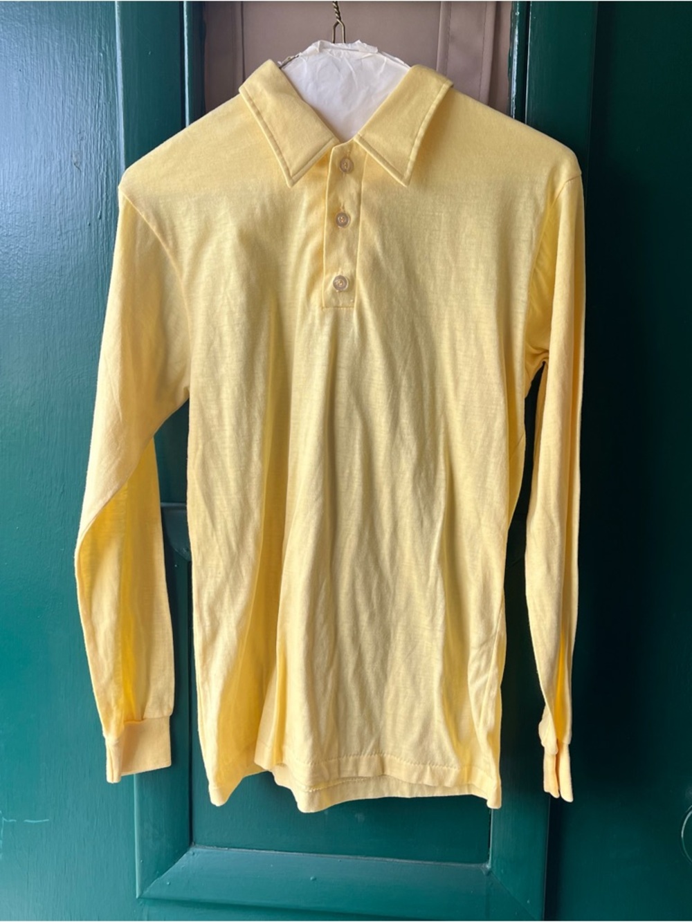 Men's Long-Sleeve Polo Shirt - Yellow